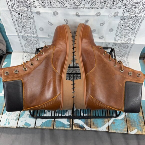 New Sample Timberland Jayne 6" Wtrprf Boots Brown Ankle Distressed Woman Sz 9.5 - Picture 5 of 10